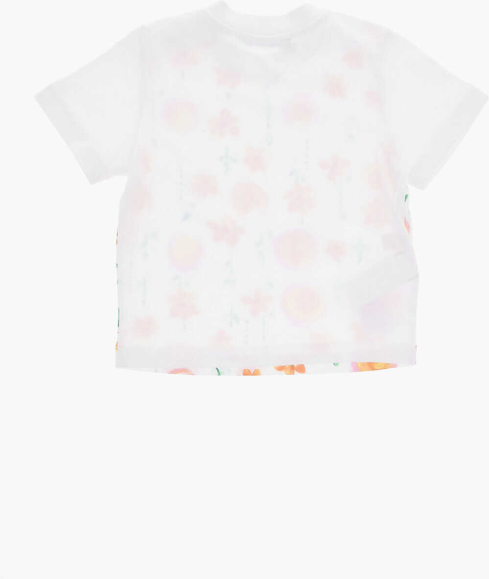 Tricouri Marni Floral Patterned Crew-Neck T-Shirt Orange Baieti (BM 19715549) 3