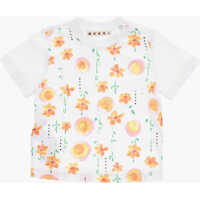 Tricouri Floral Patterned Crew-Neck T-Shirt Baieti