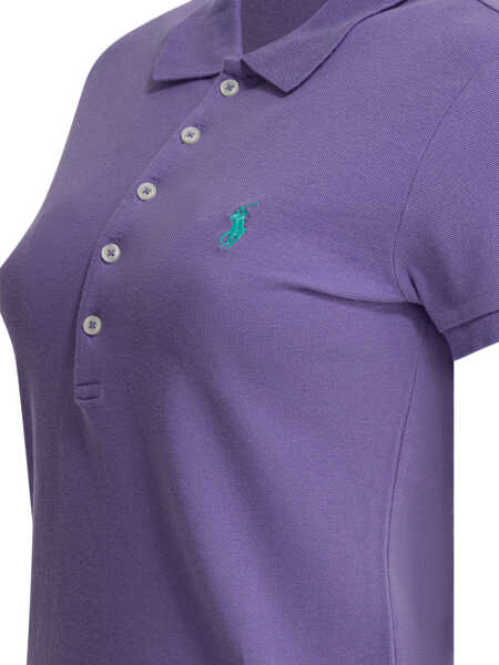Tricouri Polo Ralph Lauren Slim-fit stretch polo shirt with logo Purple Femei (BM 19715592) 4
