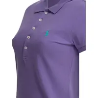Tricouri Polo Dama - Tricouri Polo Ralph Lauren Slim-fit stretch polo shirt with logo Purple Femei (BM 19715592) - B-mall.ro