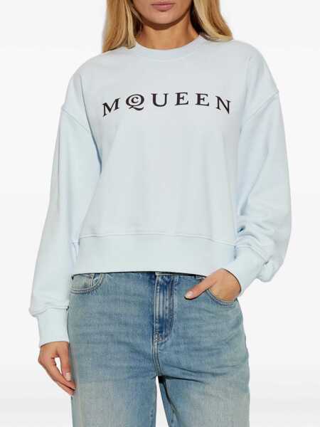 Hanorace Alexander McQueen Sweatshirts Blue Femei (BM 19715619) 3