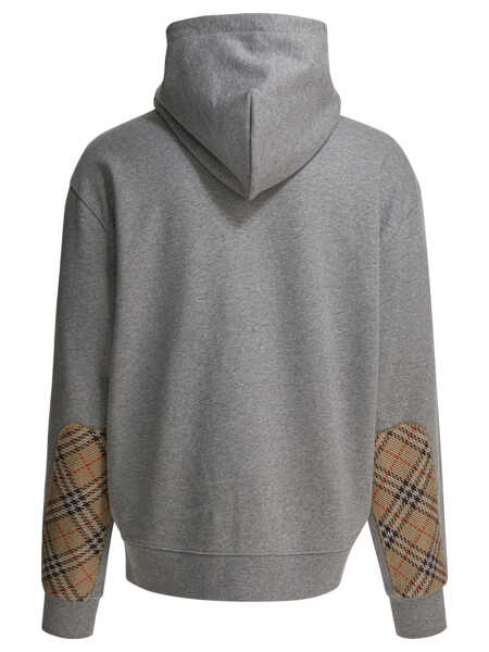 Hanorace Burberry Check Zipper Sweatshirt Grey Barbati (BM 19715628) 2