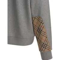 Topuri pentru Barbati - Hanorace Burberry Check Zipper Sweatshirt Grey Barbati (BM 19715628) - B-mall.ro