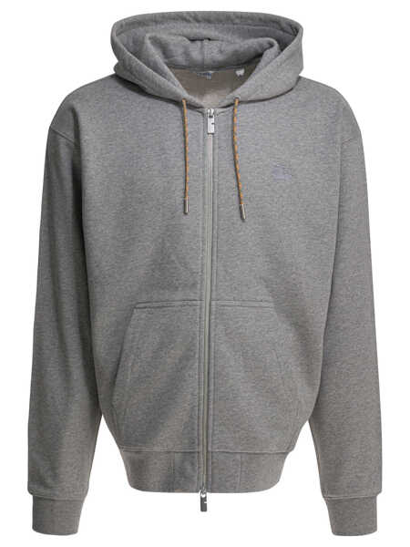 Hanorace Burberry Check Zipper Sweatshirt Grey Barbati (BM 19715628) 1