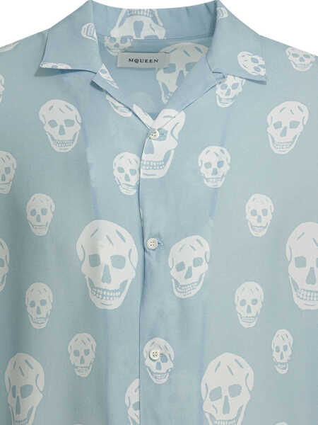Camasi casual Alexander McQueen Shirts Light blue Barbati (BM 19715646) 3