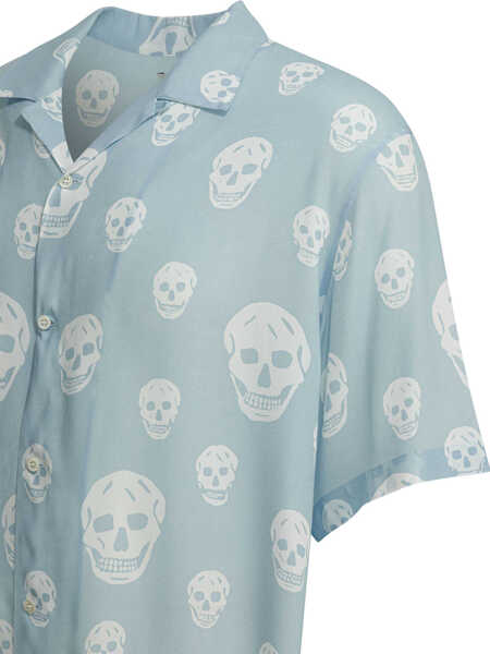 Camasi casual Alexander McQueen Shirts Light blue Barbati (BM 19715646) 4