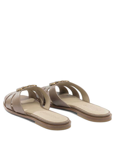 Sandale Pinko Sandals Beige Femei (BM 19715727) 4