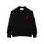 AMI Paris "Ami de Coeur" crewneck sweater in wool Black