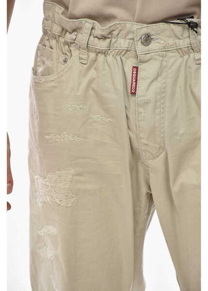 Pantaloni casual DSQUARED2 Distressed Effect Casual Pants Beige Barbati (BM 19715846) 3
