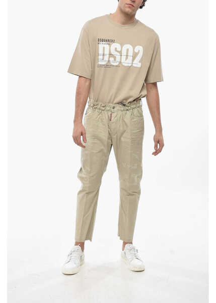 Pantaloni casual DSQUARED2 Distressed Effect Casual Pants Beige Barbati (BM 19715846) 4
