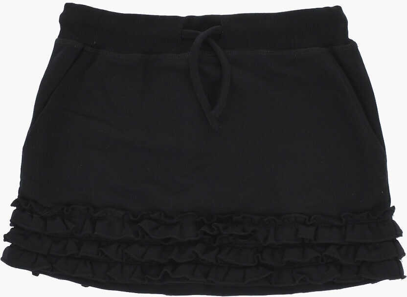 Fuste DSQUARED2 Brushed Cotton Skirt With Ruffles Black Fete (BM 19715852) 1