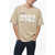 DSQUARED2 Cotton Crew-Neck T-Shirt With Embossed Monogram Beige