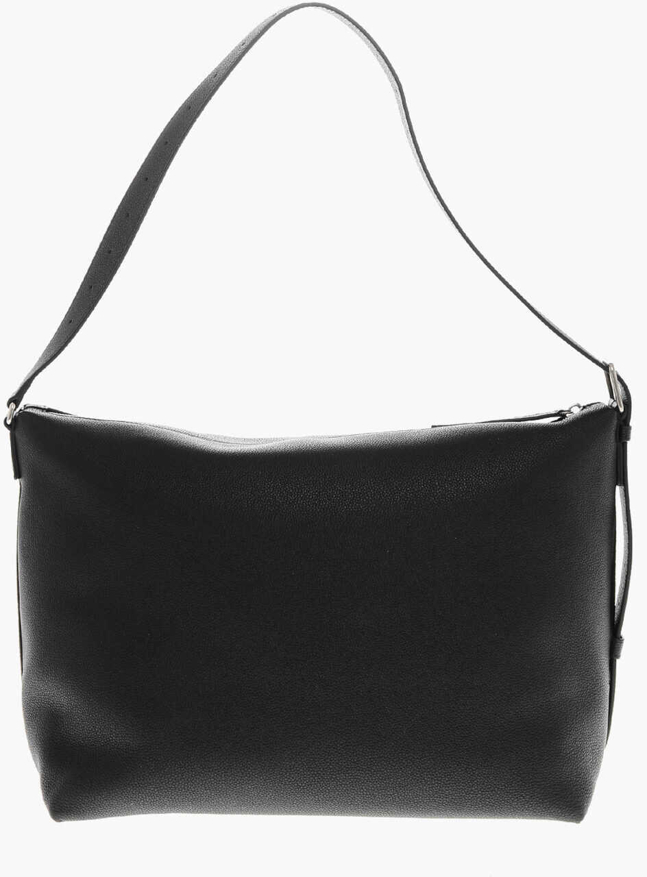 Genti de mana Balenciaga Textured Leather Shoulder Bag With Logoed Detail Black Barbati (BM 19715861) 2
