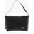 Balenciaga Textured Leather Shoulder Bag With Logoed Detail Black