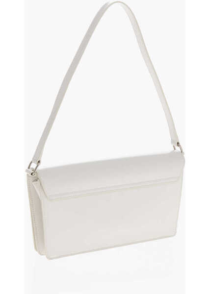 Genti plic Cline Leather Triomphe Clutch With Removable Shoulder Strap White Femei (BM 19715873) 2