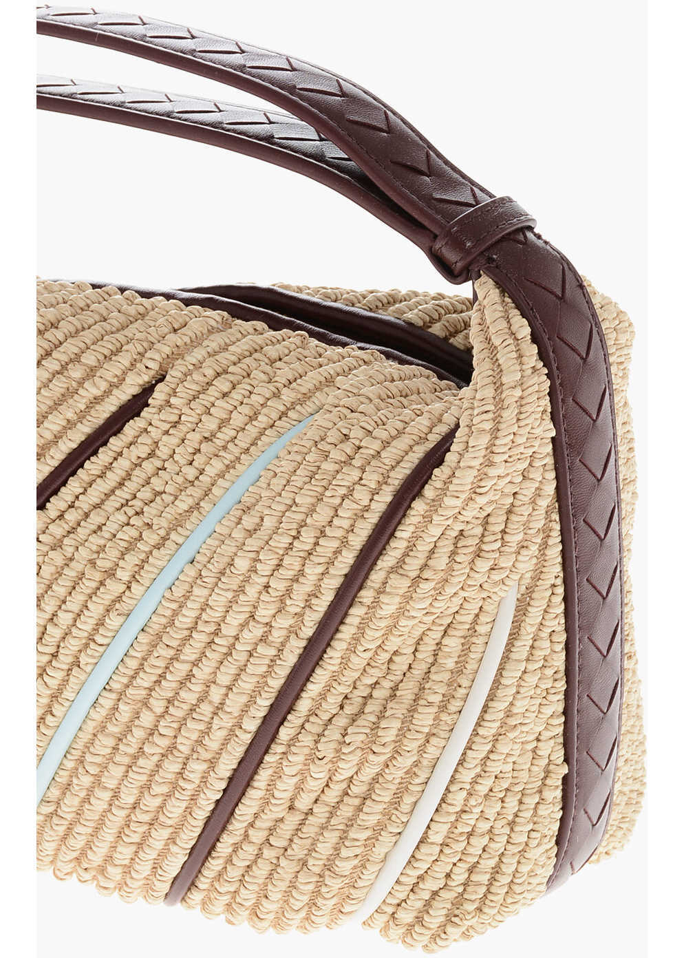 Genti de mana Bottega Veneta Raffia Handbag With Leather Trims Brown Femei (BM 19715879) 3