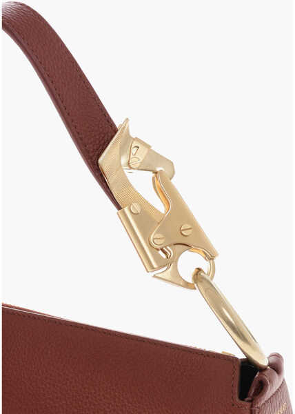 Genti de umar Burberry Textured Leather Hobo Bag Burgundy Femei (BM 19715885) 3