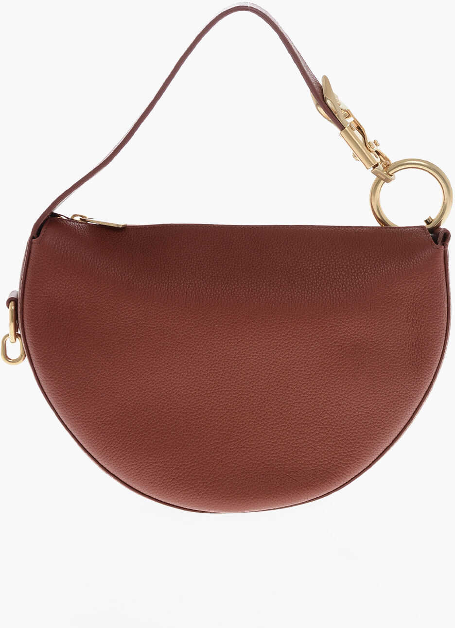 Genti de umar Burberry Textured Leather Hobo Bag Burgundy Femei (BM 19715885) 1