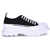 Alexander McQueen Tread Slick Sneakers BLACK/WHITE