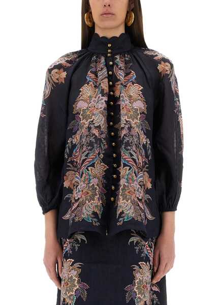 Bluze ZIMMERMANN Rhiannon Billow Shirt BLUE Femei (BM 19715906) 1