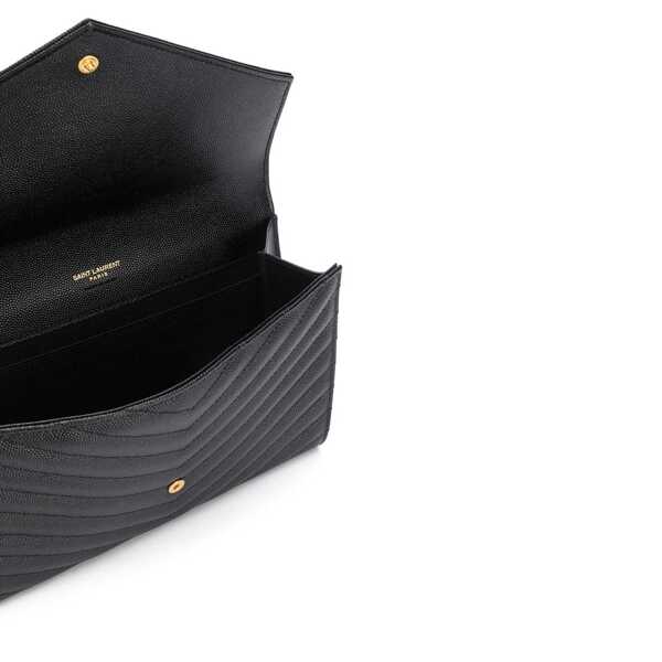 Genti de mana Saint Laurent Saint Laurent Cassandre Matelass Pouch Black Femei (BM 19716684) 3