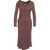 Elisabetta Franchi Asymmetric dress with ruching* Brown