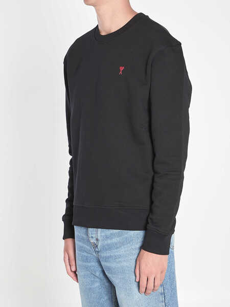 Hanorace AMI Paris Ami De Coeur Sweatshirt BLACK Barbati (BM 19716722) 2