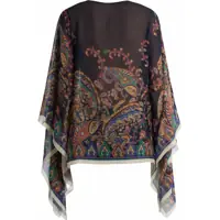 Topuri ETRO Dama - Bluze ETRO Paisley Print Silk Poncho Top MULTICOLOUR Femei (BM 19716740) - B-mall.ro
