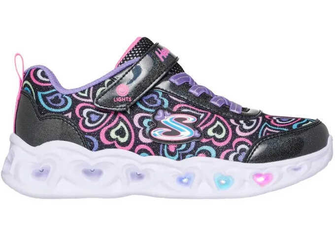 Sneakers SKECHERS S-Lights Heart Lights-Boogie Love Black/Multi Black Fete (BM 19716770) 4