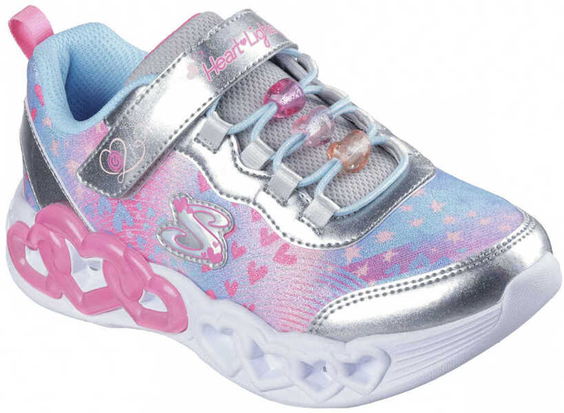 Sneakers SKECHERS S-Lights Infinite Heart Lights-Heart Jewels Silver/Multi Silver Fete (BM 19716773) 1