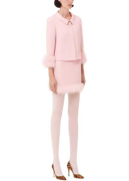 Fuste casual Valentino Garavani Miniskirt With Feathers PINK Femei (BM 19716917) 2
