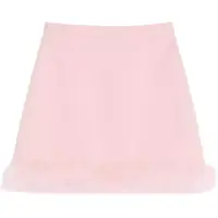 Fuste casual Miniskirt With Feathers Femei