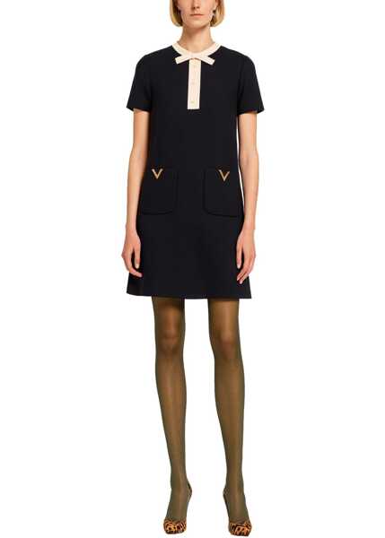 Rochii casual Valentino Garavani Wool And Silk Mini Dress BLACK Femei (BM 19716959) 2