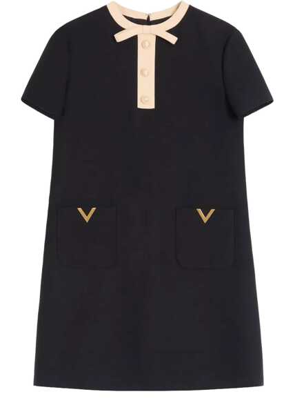 Rochii casual Valentino Garavani Wool And Silk Mini Dress BLACK Femei (BM 19716959) 1