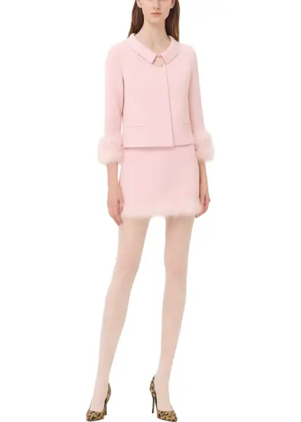 Sacouri office Valentino Garavani Crepe Couture Jacket PINK Femei (BM 19716968) 2