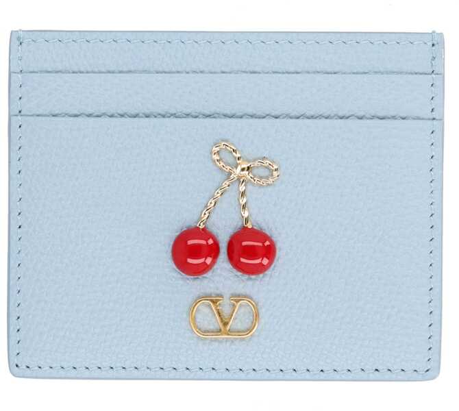 Portofele Valentino Garavani Cherryfic Card Holder BABY BLUE Femei (BM 19716989) 1