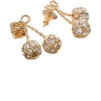 Cercei Dama - Cercei Valentino Garavani Cherryfic Earrings With Rhinestones GOLD Femei (BM 19717001) - B-mall.ro