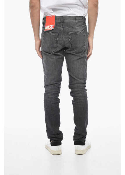 Blugi drepti Diesel Track Denim Skinny-Fit D-Struckt Denims Black Barbati (BM 19717085) 2