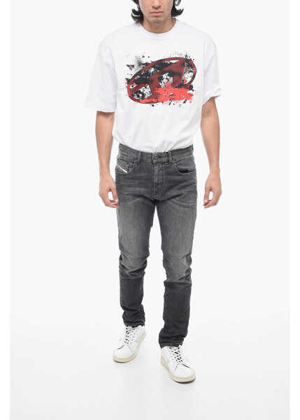 Blugi drepti Diesel Track Denim Skinny-Fit D-Struckt Denims Black Barbati (BM 19717085) 4