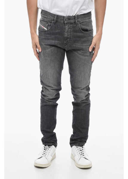 Blugi drepti Diesel Track Denim Skinny-Fit D-Struckt Denims Black Barbati (BM 19717085) 1