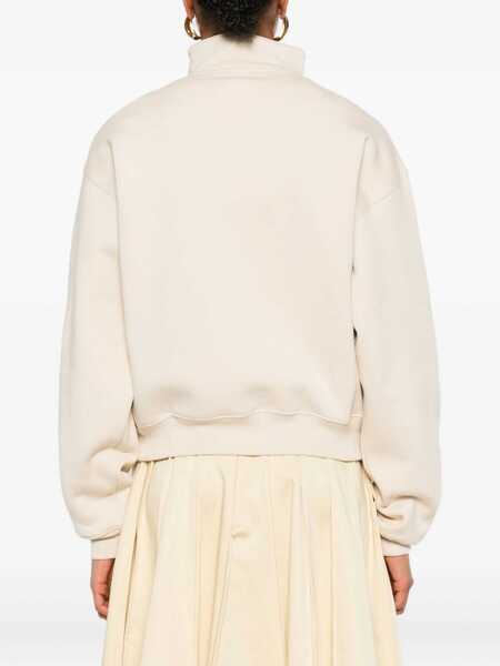Bluze de trening JACQUEMUS Grosgrain Sweatshirt With Turtleneck BEIGE Femei (BM 19717100) 4