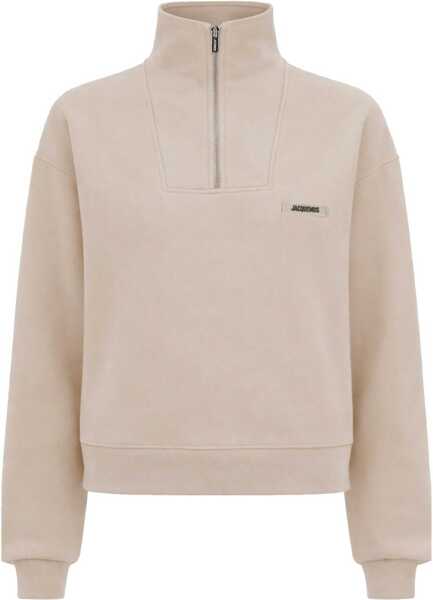 Bluze de trening JACQUEMUS Grosgrain Sweatshirt With Turtleneck BEIGE Femei (BM 19717100) 1