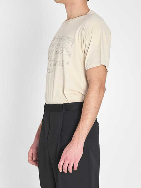 Tricouri Maison Margiela T-Shirt In Numeric Cotton BEIGE Barbati (BM 19717139) 2