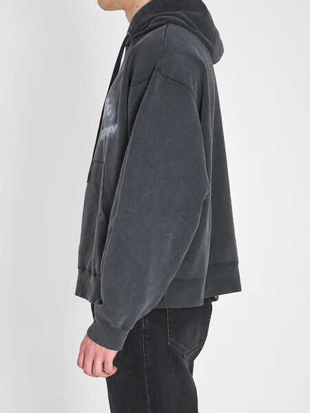 Bluze de trening Balenciaga Washed Crayon Loop Hoodie BLACK Barbati (BM 19717142) 3