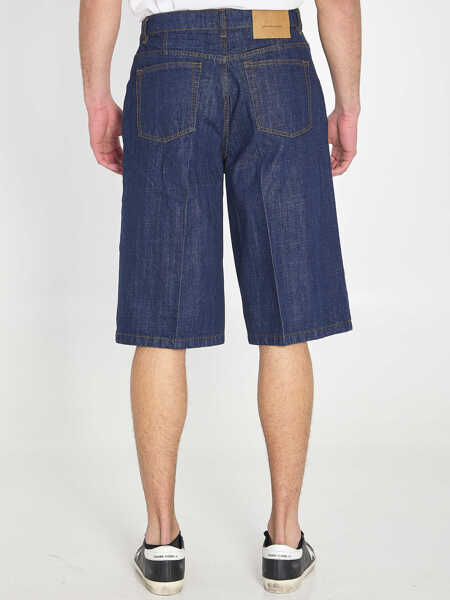 Pantaloni scurti AMI Paris Denim Bermuda Shorts BLUE Barbati (BM 19717145) 4