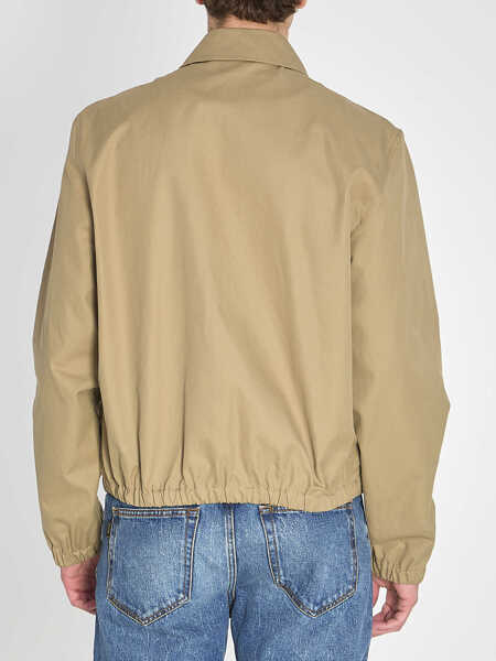 Bomber jacket AMI Paris Ami De Coeur Zip Jacket BEIGE Barbati (BM 19717163) 4