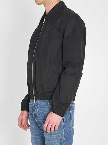 Bomber jacket AMI Paris Ami De Coeur Zip Jacket BLACK Barbati (BM 19717178) 2