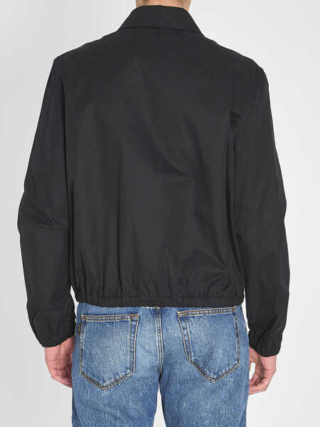 Bomber jacket AMI Paris Ami De Coeur Zip Jacket BLACK Barbati (BM 19717178) 4