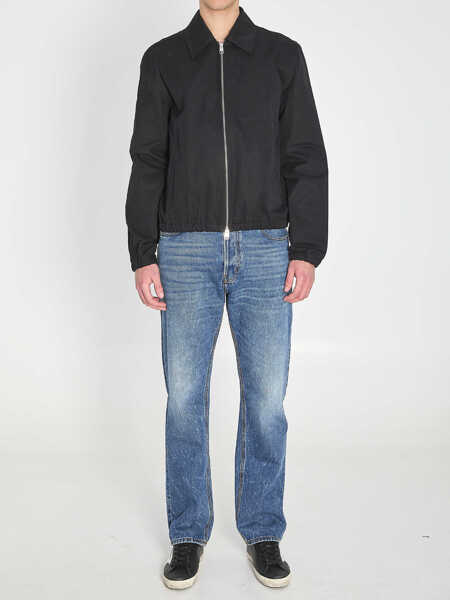 Bomber jacket AMI Paris Ami De Coeur Zip Jacket BLACK Barbati (BM 19717178) 5