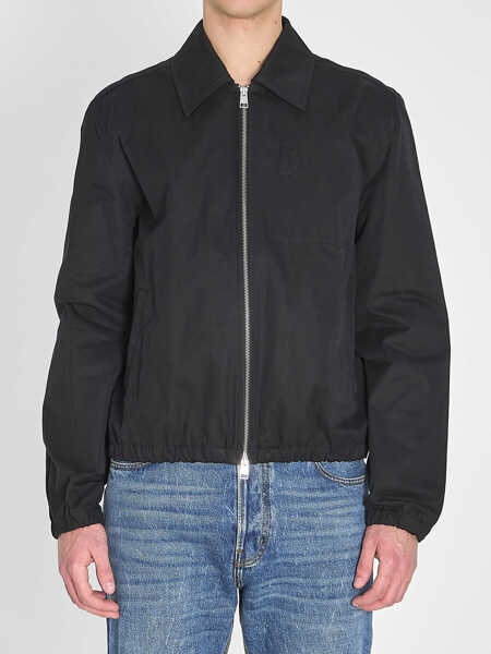 Bomber jacket AMI Paris Ami De Coeur Zip Jacket BLACK Barbati (BM 19717178) 1